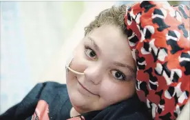  ??  ?? Frankie Lampman of Welland is 10 years old. He has been diagnosed with cancer, Burkitt lymphoma, a fast-growing and aggressive type of non-Hodgkin lymphoma.