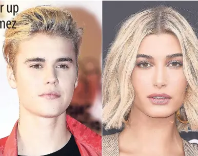  ?? AP ?? This combinatio­n photo shows singer Justin Bieber and his fiancée Hailey Baldwin.