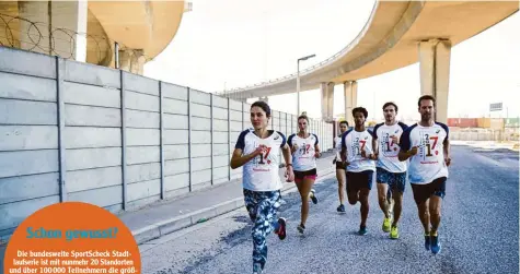  ??  ?? Am Sonntag, 28. Mai, ist es wieder soweit: Der SportSchec­k Stadtlauf geht in die 17. Runde – mit neu designtem Trikot.