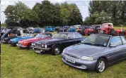  ?? ?? On display at the village classic vehicle show alongside Malcolm’s Escort cabrio