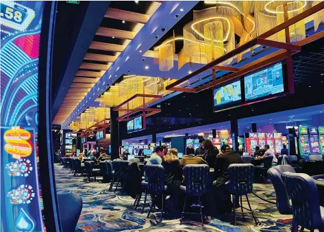  ?? (Special to The Commercial) ?? Gambling tax proceeds at Saracen Casino jumped more than 20% in 2023.