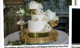  ?? Photo: Steve Parsons/AP ?? by Claire Ptak The wedding cake for Prince Harry and Meghan Markle of London-based bakery Violet Cakes.