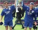  ?? ?? FANTASTIC MR FOXES Garry Parker with goal hero Claridge at Wembley