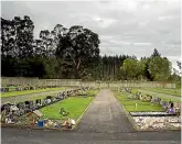  ?? DAVID UNWIN/STUFF ?? The Kelvin Grove Cemetery has unsuitable soils for natural burials.