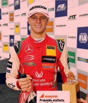  ?? IPP ?? Mick Schumacher, 19 anni, festeggia a Zeltweg, dove ha vinto due gare su tre, ipotecando il titolo