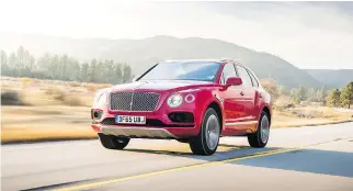  ??  ?? The Bentayga, a true Bentley, combines luxury with sporting ability, off-road performanc­e and everyday usability.
