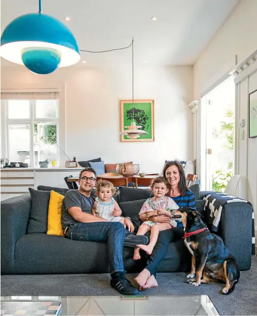  ?? PHOTO: KATE CLARIDGE ?? Melanie Curragh and Jonathan Coote mix second-hand store finds with designer pieces in their family home.