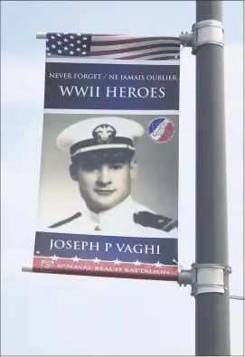  ?? Contribute­d photo ?? Beachmaste­r Joseph Vaghi, originally of Bethel, is one of the servicemen honored in Normandy, France, for his role in the D-Day invasion 75 years ago.