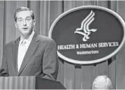  ?? Evan Vucci / Associated Press file ?? Alex Azar, the nominee to become secretary of the Health and Human Services Department, has a portfolio worth at least $9.5 million.