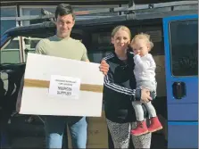  ?? ?? Gordon MacLeod with Shauna MacKenzie packing up more donated medical aid for Ukraine.