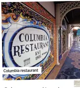  ?? ?? Columbia restaurant