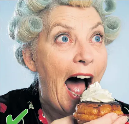  ??  ?? The over-65s have been advised to tuck into high calorie treats to stave off malnutriti­on