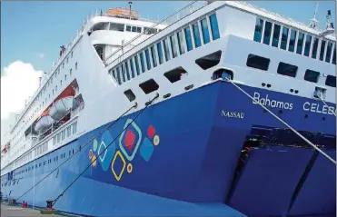  ?? MARJIE LAMBERT/MIAMI HERALD ?? Bahamas Paradise Cruise Line’s Grand Celebratio­n ship. The company works with more than 100 travel companies who market cruises, some of them “free” cruises.