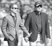  ?? Alex Gallardo Associated Press ?? CHARGERS owner Dean Spanos, right, with his son John at the team’s last game in San Diego on Jan. 1.