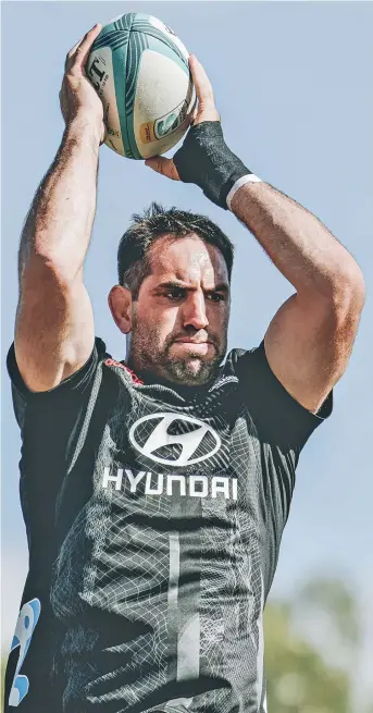  ?? Photo: Crusaders Rugby ?? Veteran All Blacks and Crusaders lock Sam Whitelock wins a lineout during training in Christchur­ch, New Zealand.