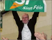  ??  ?? Cllr Ó Súilleabhá­in celebrates his election in 2014.