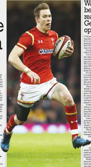  ?? PICTURE: Getty Images ?? Free rein at full-back: Liam Williams