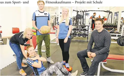  ?? BILD: WERNER FADEMRECHT ?? Das neue Team (v.li.): Sarina Kramp, Natalie Müller, Vincent Bergmann, Celina Kreye und Robert Langner.