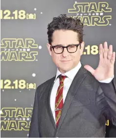  ?? — AFP file photo ?? Abrams poses during a promotiona­l event for ‘Star Wars: The Force Awakens’ in Tokyo on Dec 10, 2015.