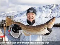  ?? ?? Michelin star chef Michel Roux led the trip