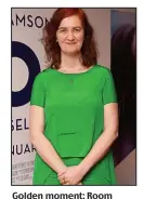  ??  ?? Golden moment: Room writer Emma Donoghue