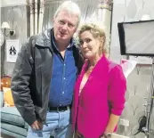  ??  ?? Charlie Lawson and Beverley Callard on the set of Coronation Street