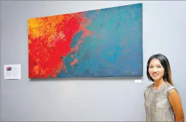  ??  ?? Rena Chheang’s paintings consist of both a more traditiona­l and abstract contempora­ry style. The pieces featured in