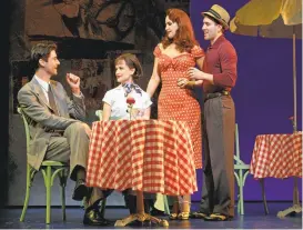  ?? JOAN MARCUS/SHN ?? "Roman Holiday" stars, from left, Drew Gehling, Stephanie Styles, Sara Chase and Jarrod Spector are easy on the eyes but don't generate enough chemistry.