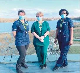  ??  ?? Home nursing team Katherine, Lois and Sue.