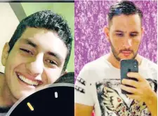  ??  ?? El paraguayo Lorenzo Junior Villar Riveros (izq.) y el brasileño Leandro Alves, asesinados por sicarios en Salto del Guairá.
