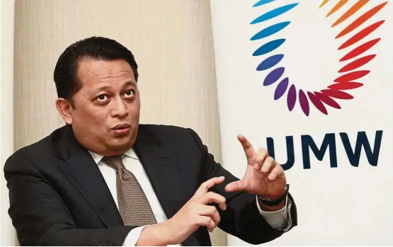  ??  ?? Back to profitabil­ity: Badrul Feisal says the worst is over for UMW as it has turned around.