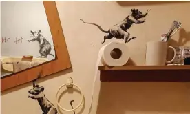  ?? Photograph: Banksy/PA ?? Bathroom-sink realism ... Banksy’s redecorate­d restroom.