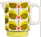  ??  ?? PITCHER PERFECT Butterfly stem milk jug, £19.95, Orla Kiely (annabeljam­es.co.uk)