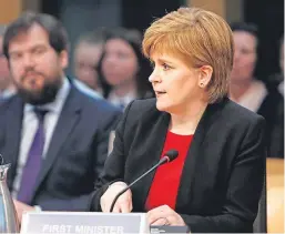  ?? Picture: PA. ?? First Minister Nicola Sturgeon appearing before the Scottish Parliament’s Committee Convener’s Group, in which she called Universal Credit an “unfolding disaster”. A debate on the subject also saw Tory MSP Michelle Ballantyne criticised.