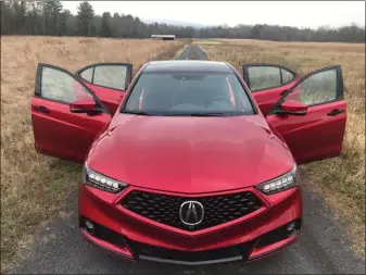  ?? PHOTOS BY MARC GRASSO/MEDIA NEWS GROUP — BOSTON HERALD ?? The 2020 Acura TLX PMC is a combinatio­n of the automaker’s past TL and TSX models.