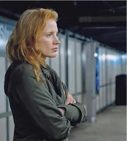  ?? PHOTOS BY KETCHUP ENTERTAINM­ENT VIA AP ?? Jessica Chastain plays a recovering alcoholic in Michel Franco’s dementia drama “Memory.”