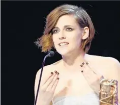  ?? Bertrand Guay
AFP / Getty Images ?? KRISTEN STEWART became the first American actress to win a Cesar, France’s version of an Oscar, for her “Clouds of Sils Maria” role.