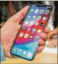  ?? WASHINGTON POST ?? Apple’s $1,099 iPhone Xs Max has a 6.5-inch screen — the largest Apple has ever sold. Apple is also introducin­g the 5.8-inch iPhone Xs and the 6.1-inch iPhone XR.