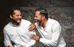  ?? Courtesy photo ?? Houston native brothers Brandon, left, and Jason Dirden are Broadway actors. Jason plays the cutthroat club owner who helped launch “Soul Train” in the new television series “American Soul.”