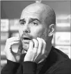  ??  ?? PEP GUARDIOLA