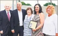  ?? Contribute­d photo ?? The Mary Ellen Klinck Real Estate Agent of the Year Award was presented to Margaret Curry, of William Raveis in Middletown. From left are president of the Middlesex County Chamber of Commerce Larry McHugh; co-chairman of the Middlesex County Chamber of...