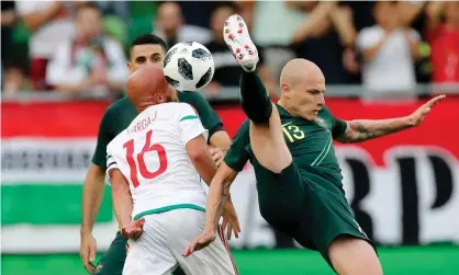  ?? Photograph: Laszlo Szirtesi/Getty Images ?? Mooy is not an explosive dribbler and is apprehensi­ve in movement.