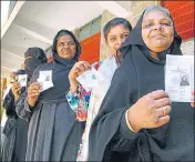  ?? PTI ?? The three principal parties have already announced 498 candidates for May 12. While the Congress is fielding 15 women and 15 Muslims out of 218 candidates, the BJP has named four women but no Muslim in its list of 154. The JD(S) has named just four...