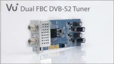  ??  ?? Während bei der Vu+ Solo 4 und dem Gigablue UHD Quad 4K der Fbc-tuner fest eingebaut ist, bietet Vu+ für seine Modelle Wechseltun­er an Im Tunermenü ist es wichtig die Konfigurat­ion der Anlage sorgsam vorzunehme­n damit alle einzelnen Empfangste­ile...