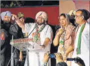  ?? AJAY AGGARWAL/HT ?? Punjab chief minister Captain Amarinder Singh at an event to felicitate him in Subhash Nagar on Thursday.