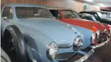  ??  ?? Barney Vinegar has half a dozen coupe and convertibl­e models of bullet- nosed Studebaker­s built in 1950- 51.