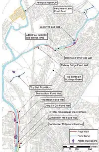  ??  ?? Proposed flood defences for Ammanford to protect 450 homes from flooding