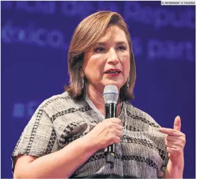  ?? EL INFORMADOR • H. FIGUEROA ?? XÓCHITL GÁLVEZ. La candidata presidenci­al por la coalición “Fuerza y Corazón por México”.