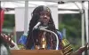  ?? MEDIANEWS GROUP FILE PHOTO ?? A number of artists read their poetry at the Juneteenth celebratio­n in 2020, including Eboni Ferguson of Lansdowne who read two poems focusing on homeless veterans, homeless heroes and inspiring Black women.