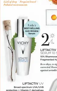  ??  ?? BEST-SELLING Anti-Wrinkle Serum Vichy’s